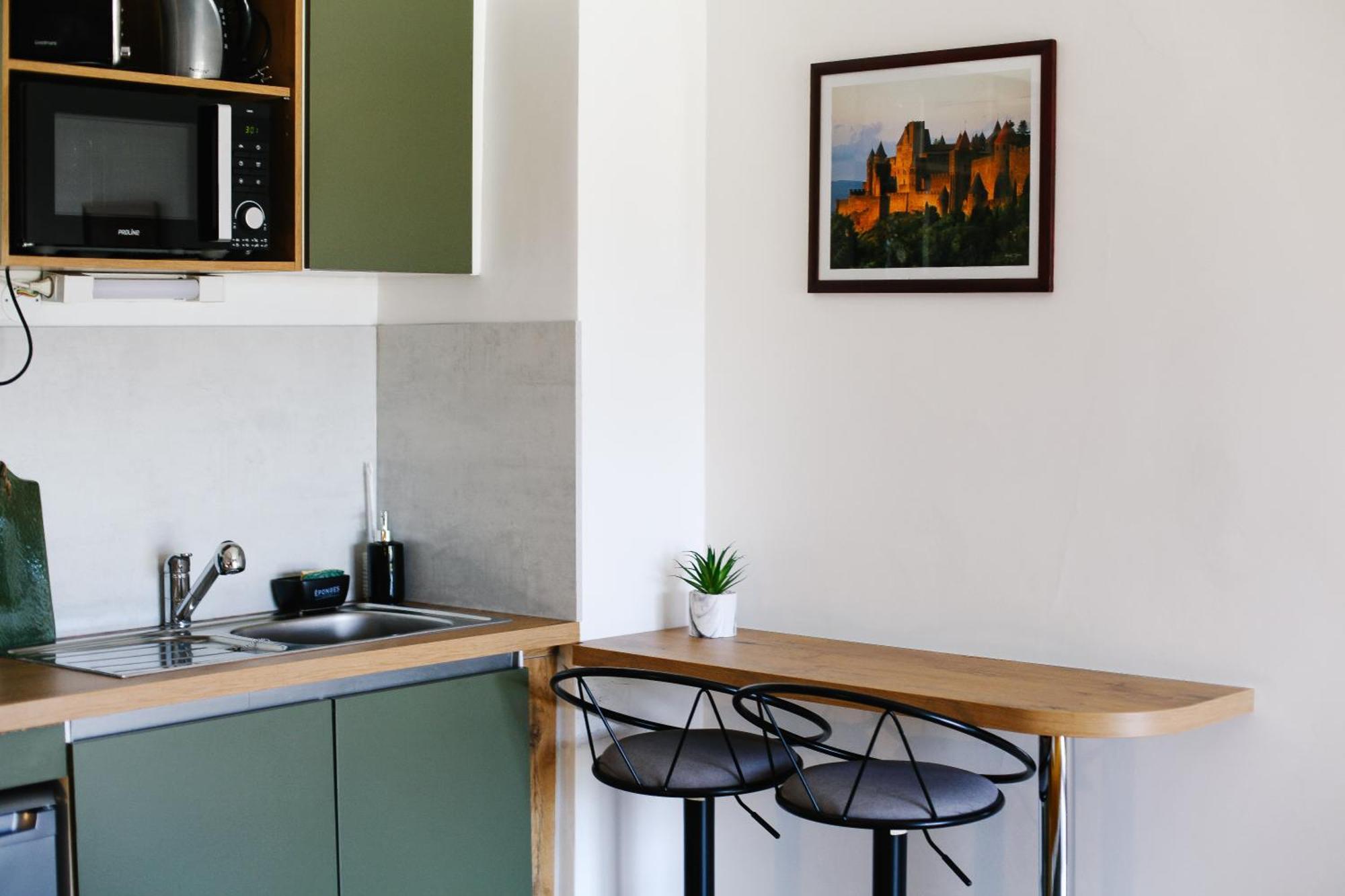 Studio Avec Parking Vue Sur La Cite De Carcassonne Eksteriør billede