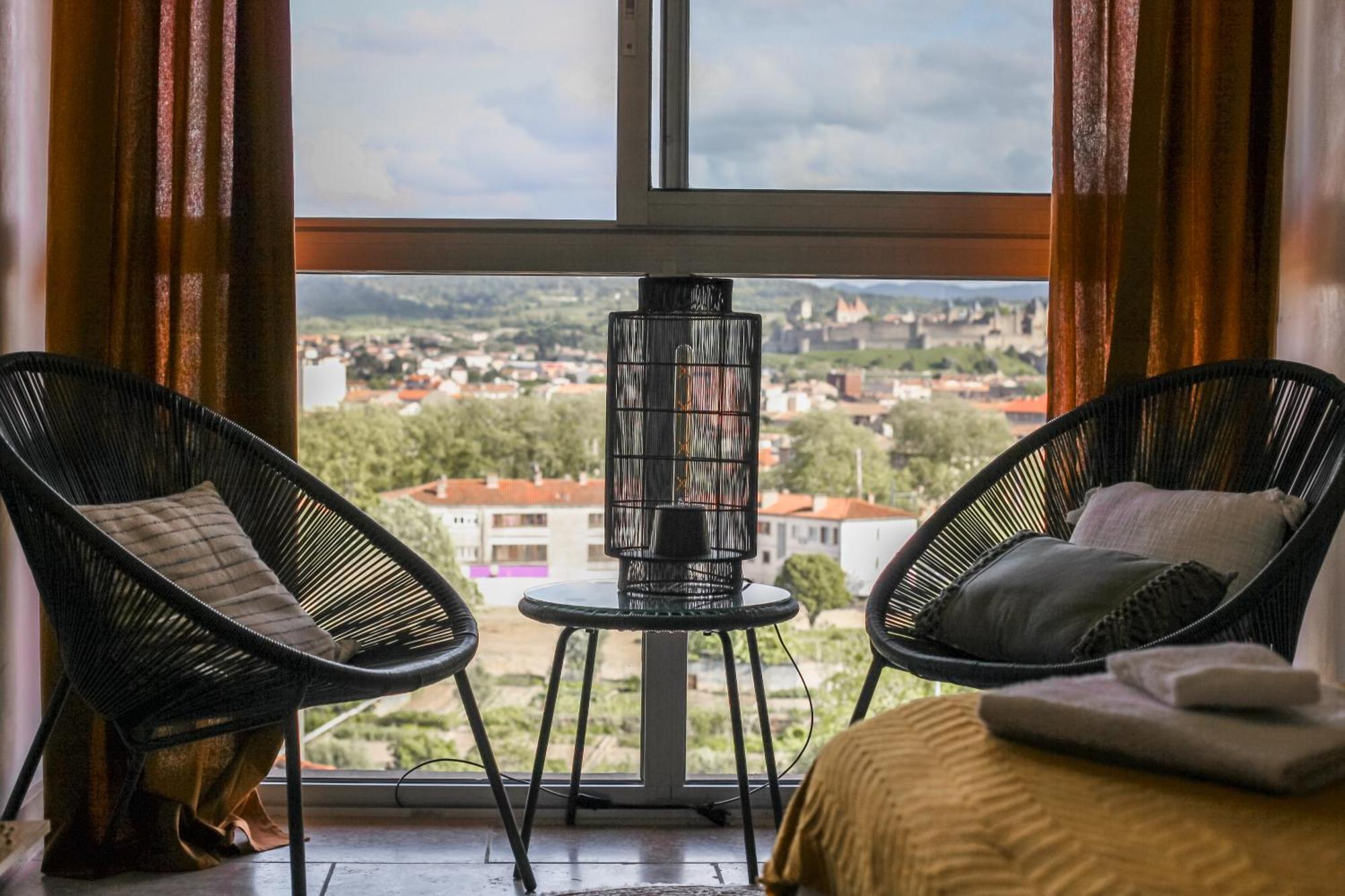 Studio Avec Parking Vue Sur La Cite De Carcassonne Eksteriør billede